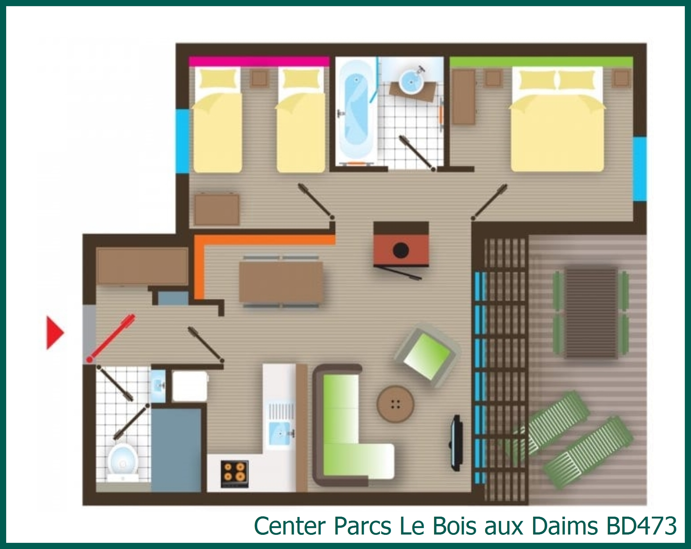 Comfort cottage BD473 in Le Bois aux Daims