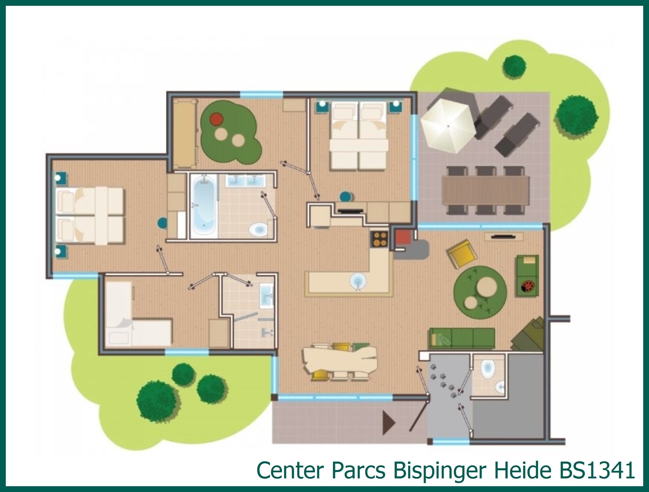 Dieren in het bos cottage BS1341 in Bispinger Heide
