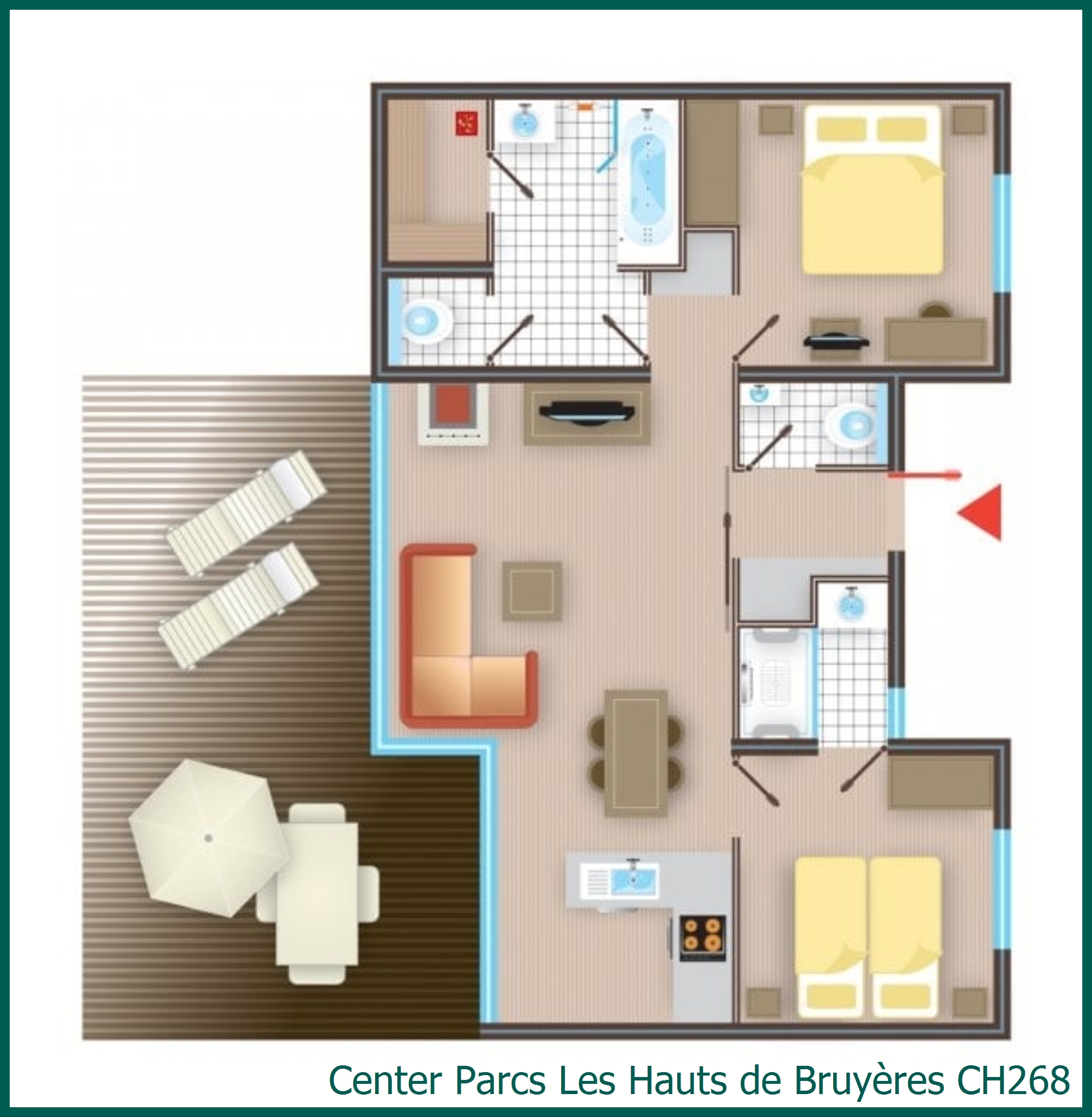 Bungalow CH268 in Les Hauts de Bruyères