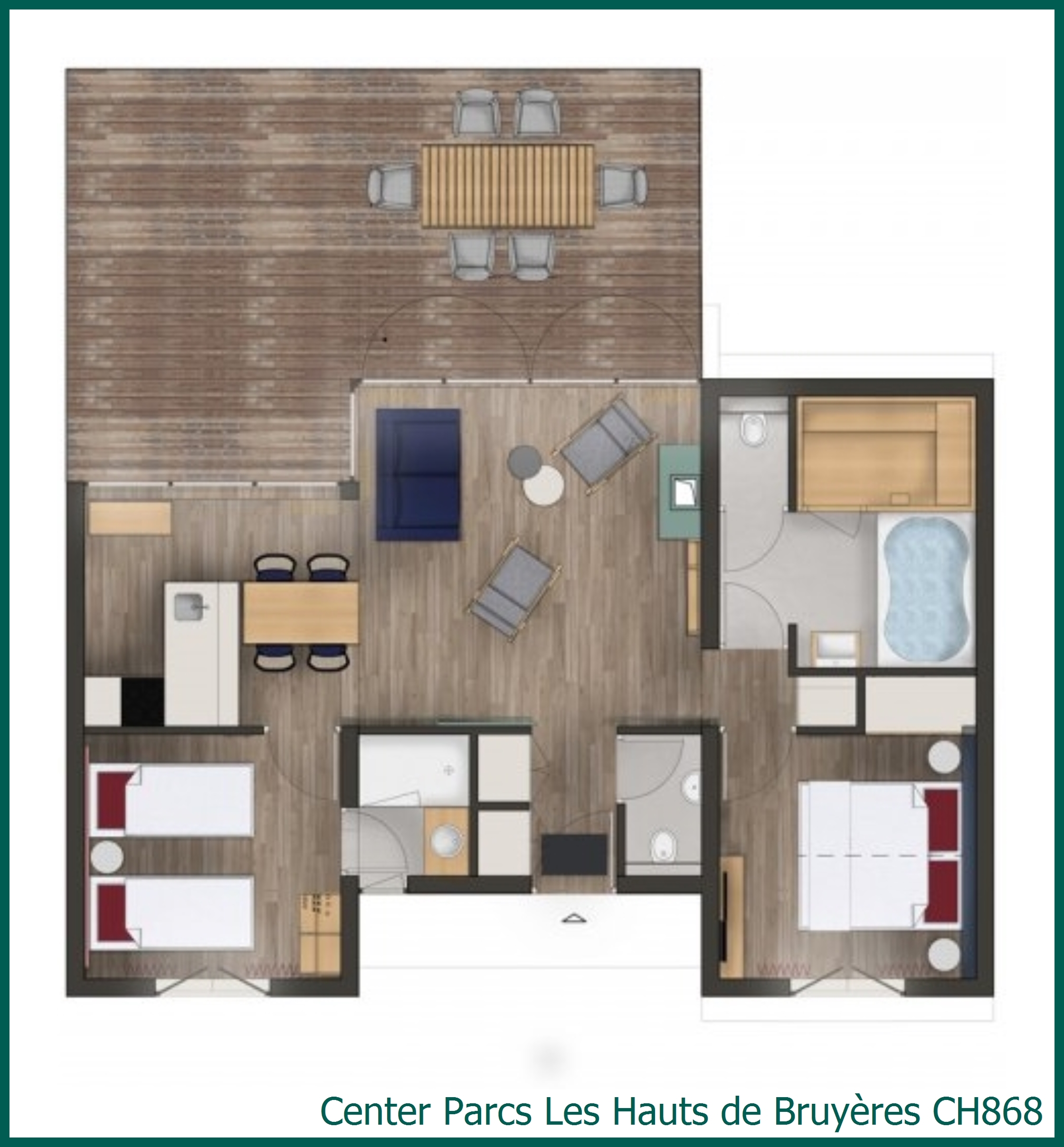 VIP Wood cottage CH868 in Les Hauts de Bruyères