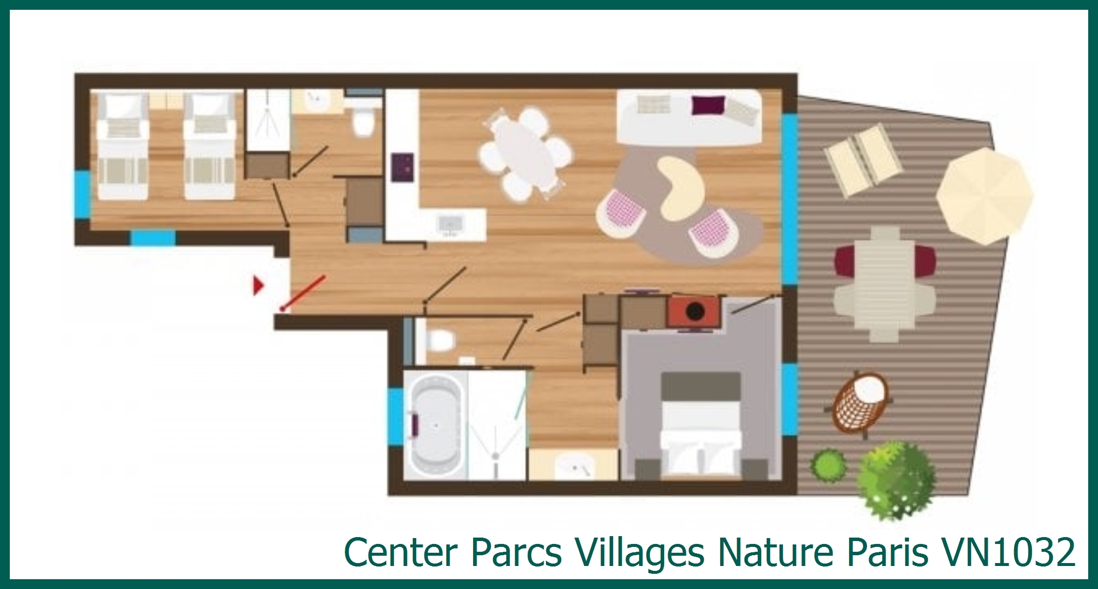 Bungalow VN1032 in Villages Nature Paris