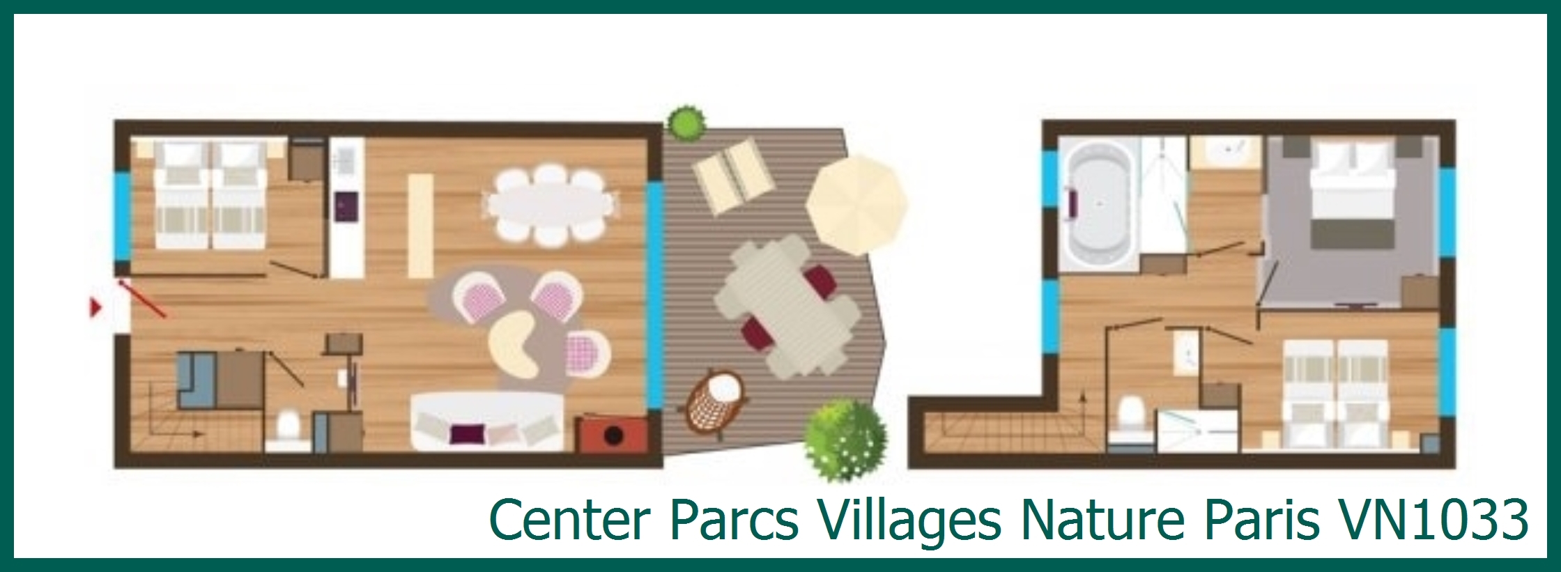 Bungalow VN1033 in Villages Nature Paris