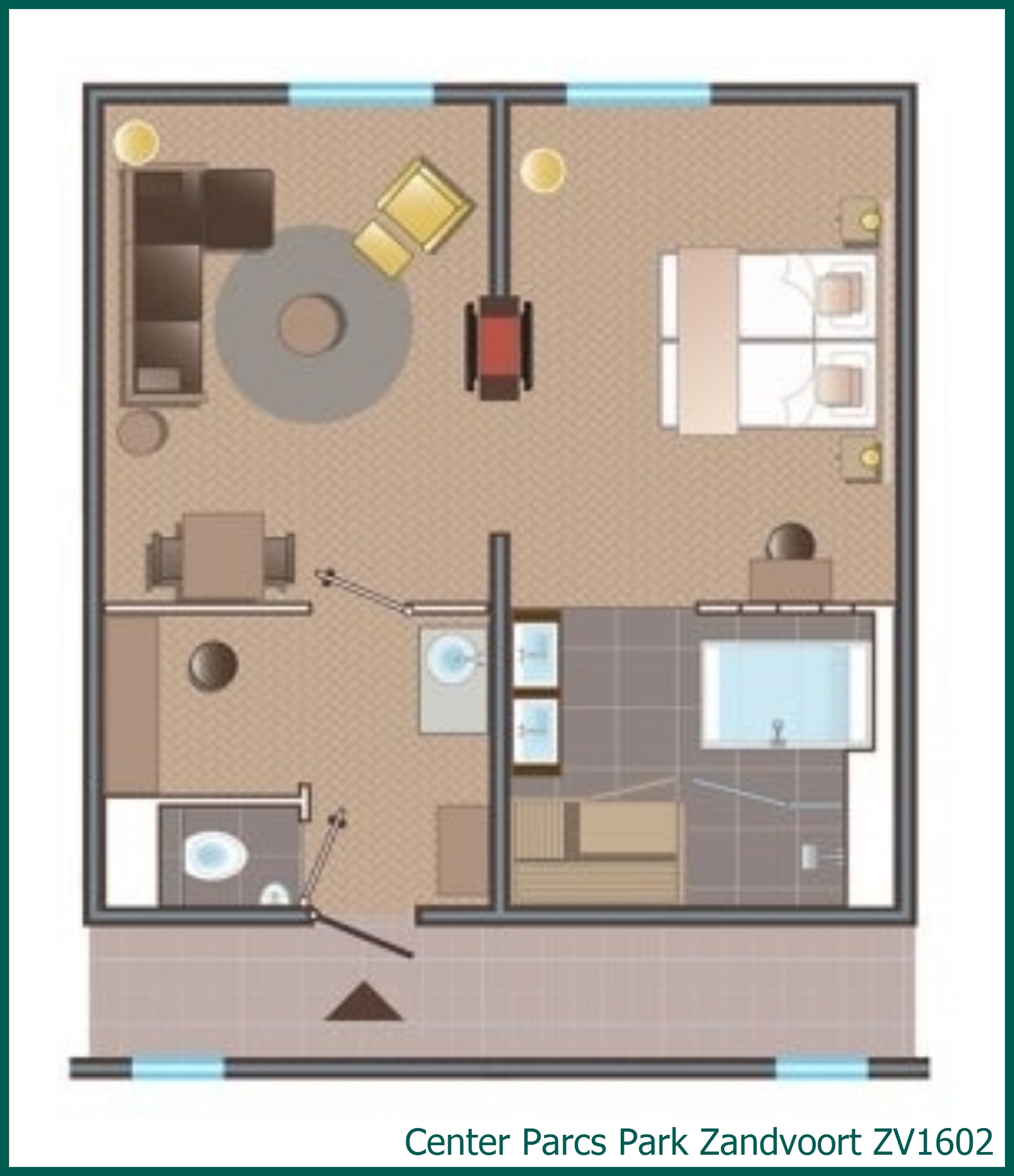Wellness Exclusive Hotelsuite ZV1602 in Park Zandvoort