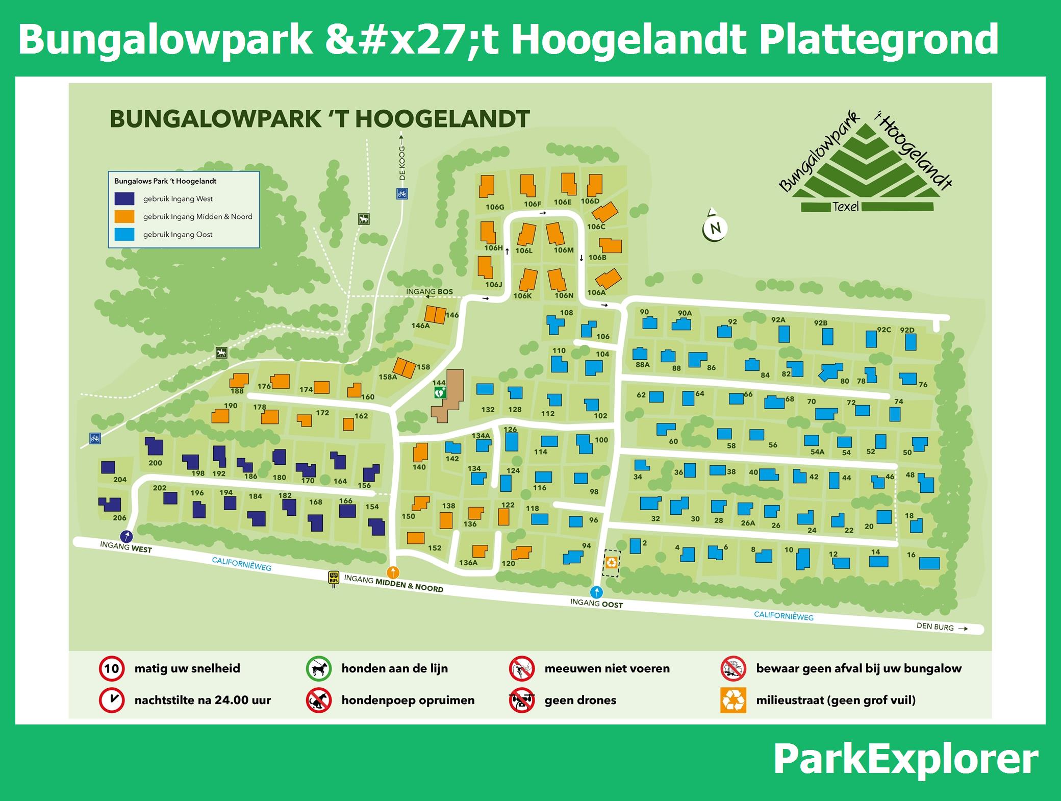 Plattegrond 't Hoogelandt