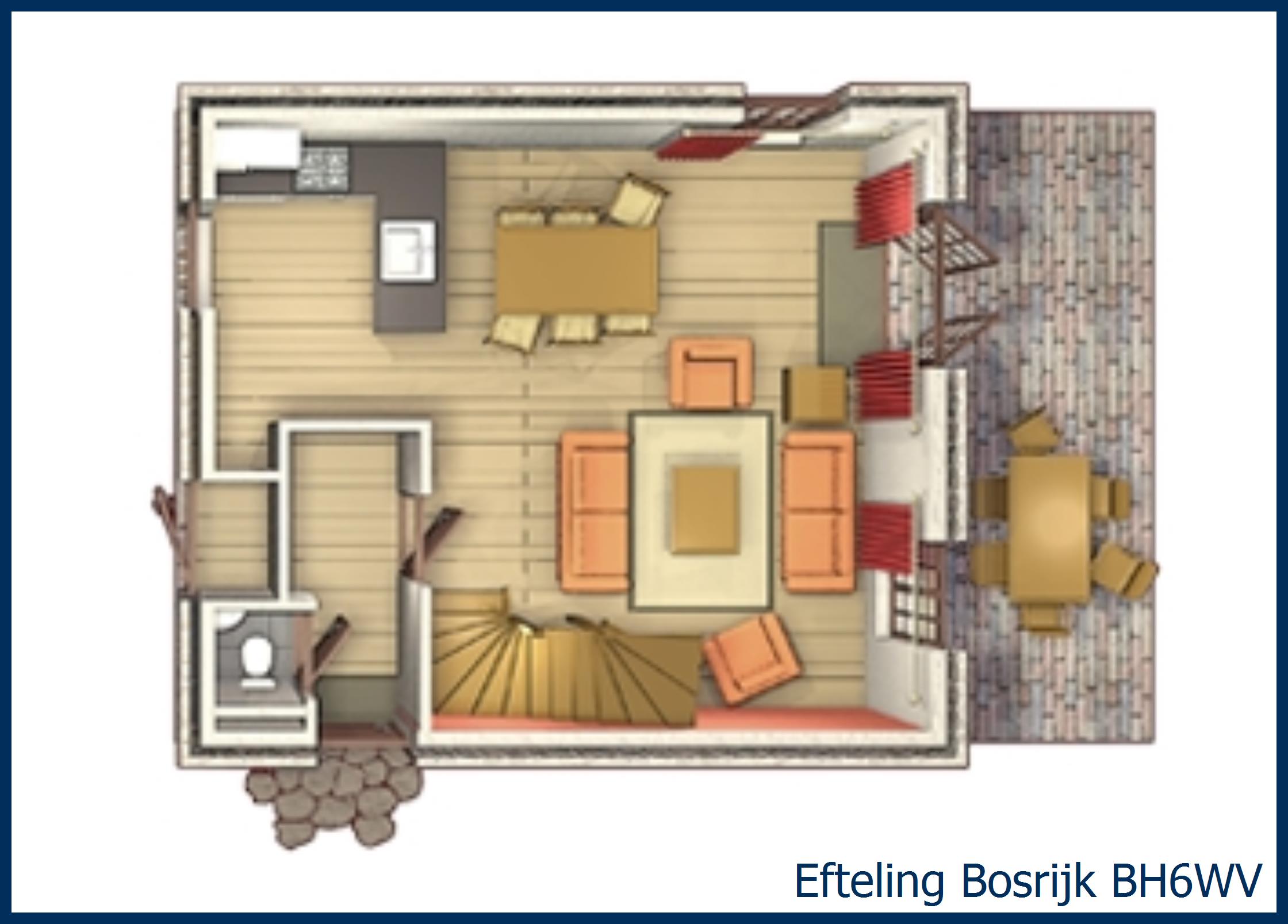 Luxe Boshuys aan het meer 6-persoons BH6WV in Bosrijk