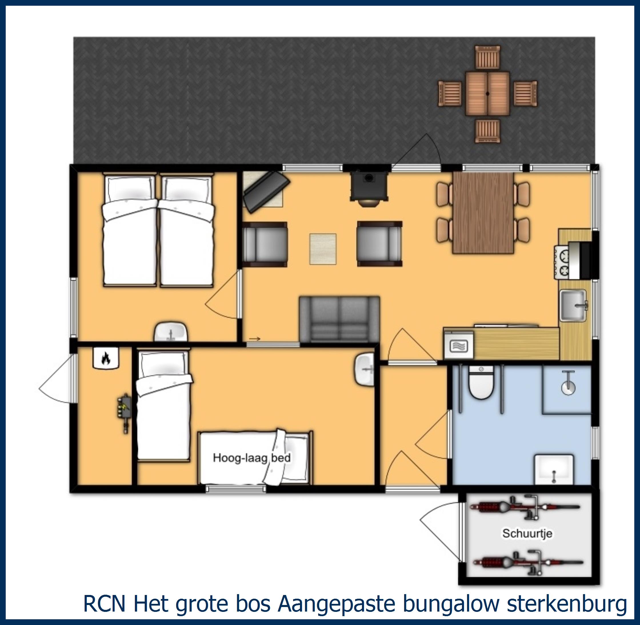 Bungalow Aangepaste  sterkenburg in Het Grote Bos