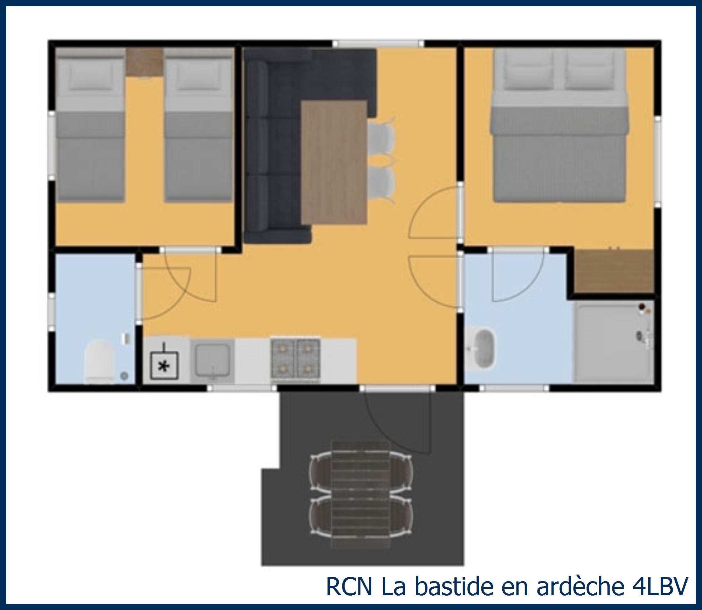 Mobil home pêcher 4LBV in La Bastide en Ardèche
