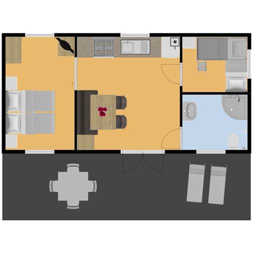 Stacaravan Rolstoeltoegankelijke mobil home Marronnier - 4LBR in La Bastide en Ardèche