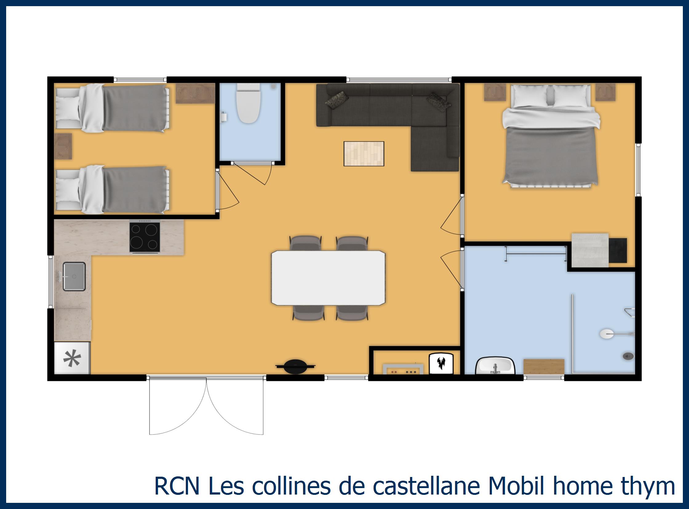 Stacaravan Mobil home thym in Les Collines de Castellane