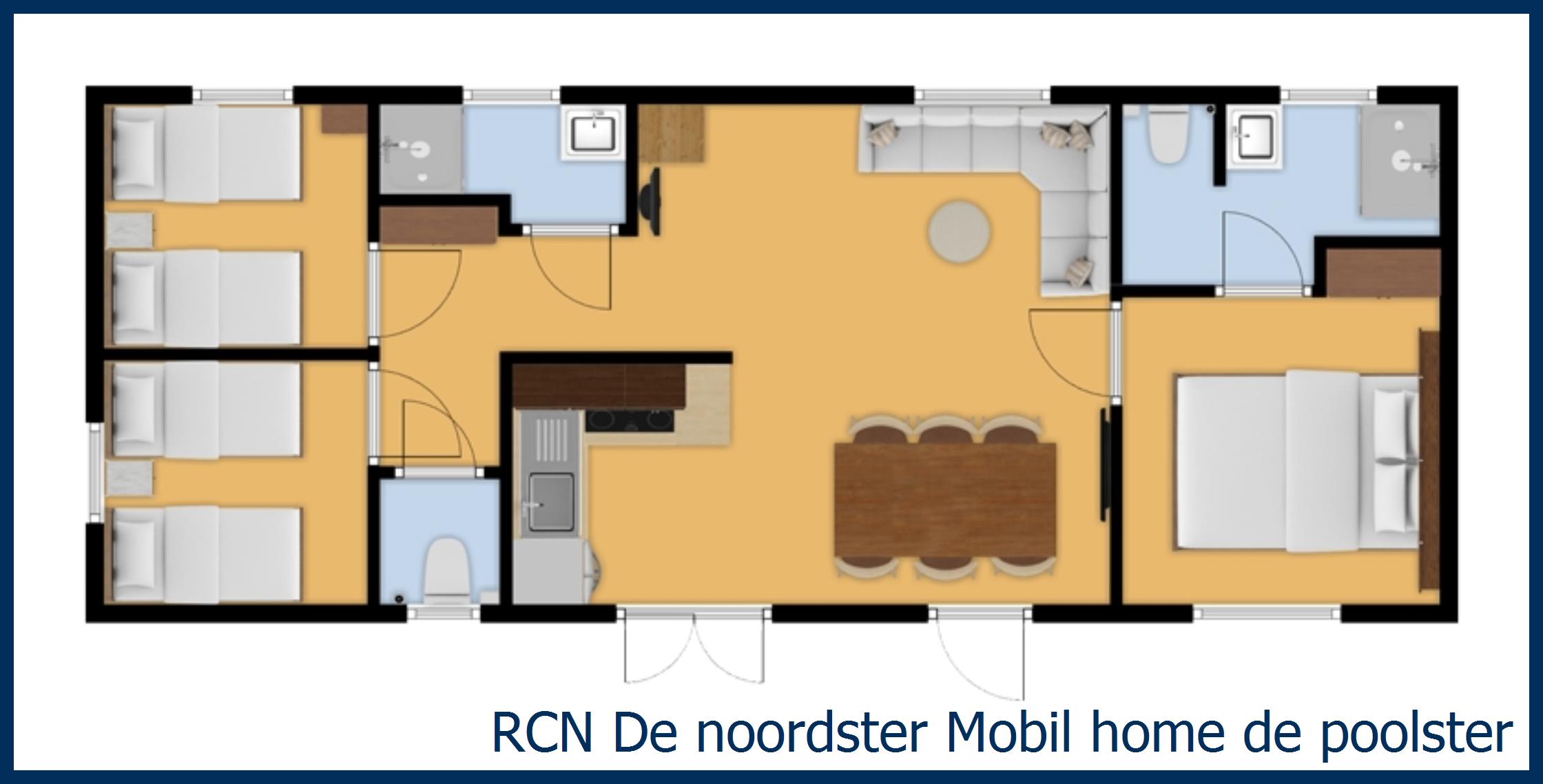 Stacaravan Mobil home de poolster in De Noordster