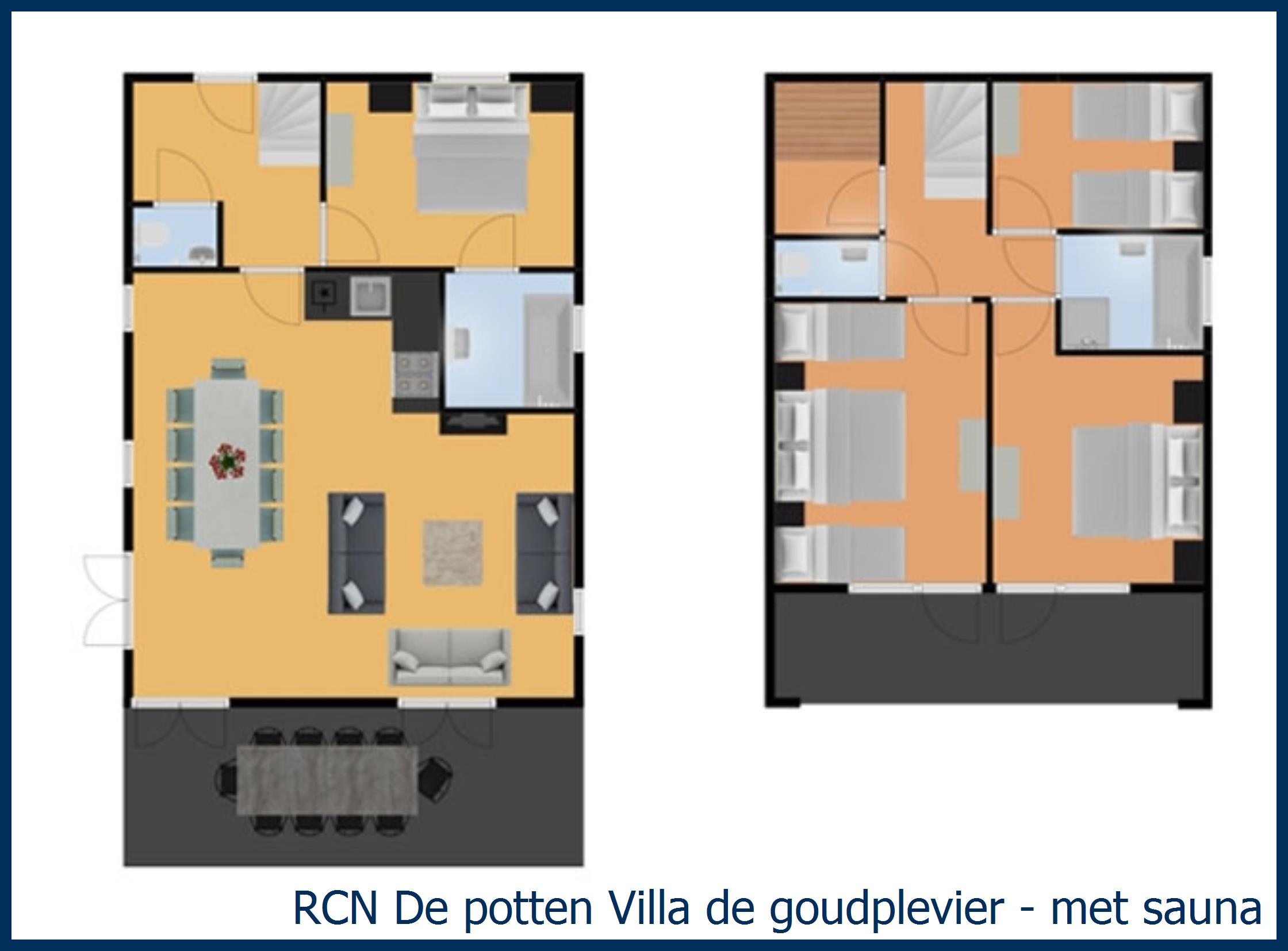 Bungalow Villa de Goudplevier met sauna in De Potten