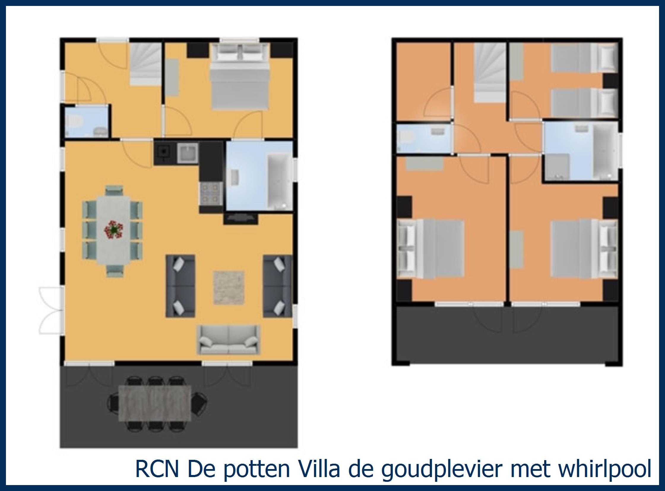 Bungalow Villa de Goudplevier met whirlpool in De Potten