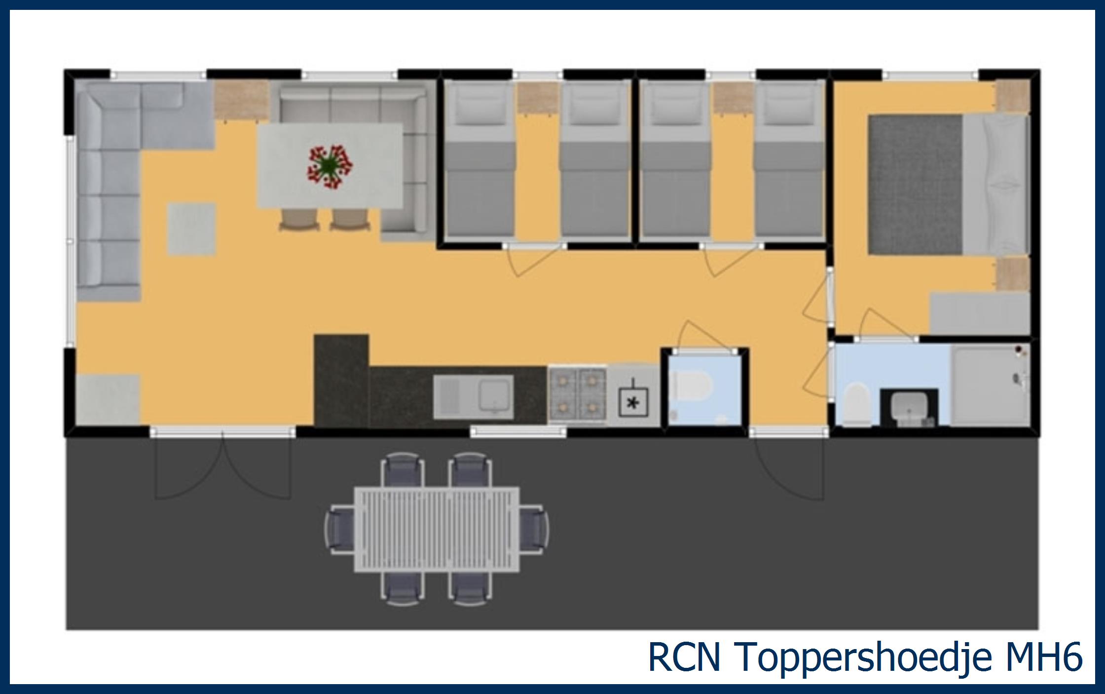 Mobil home noordzee MH6 in Toppershoedje