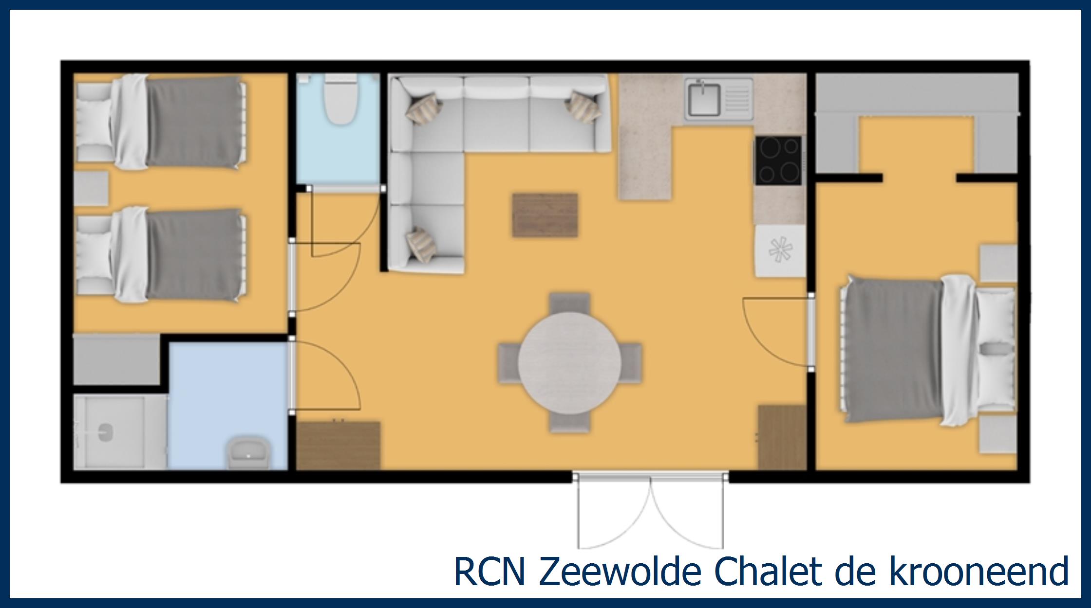 Chalet de krooneend in Zeewolde