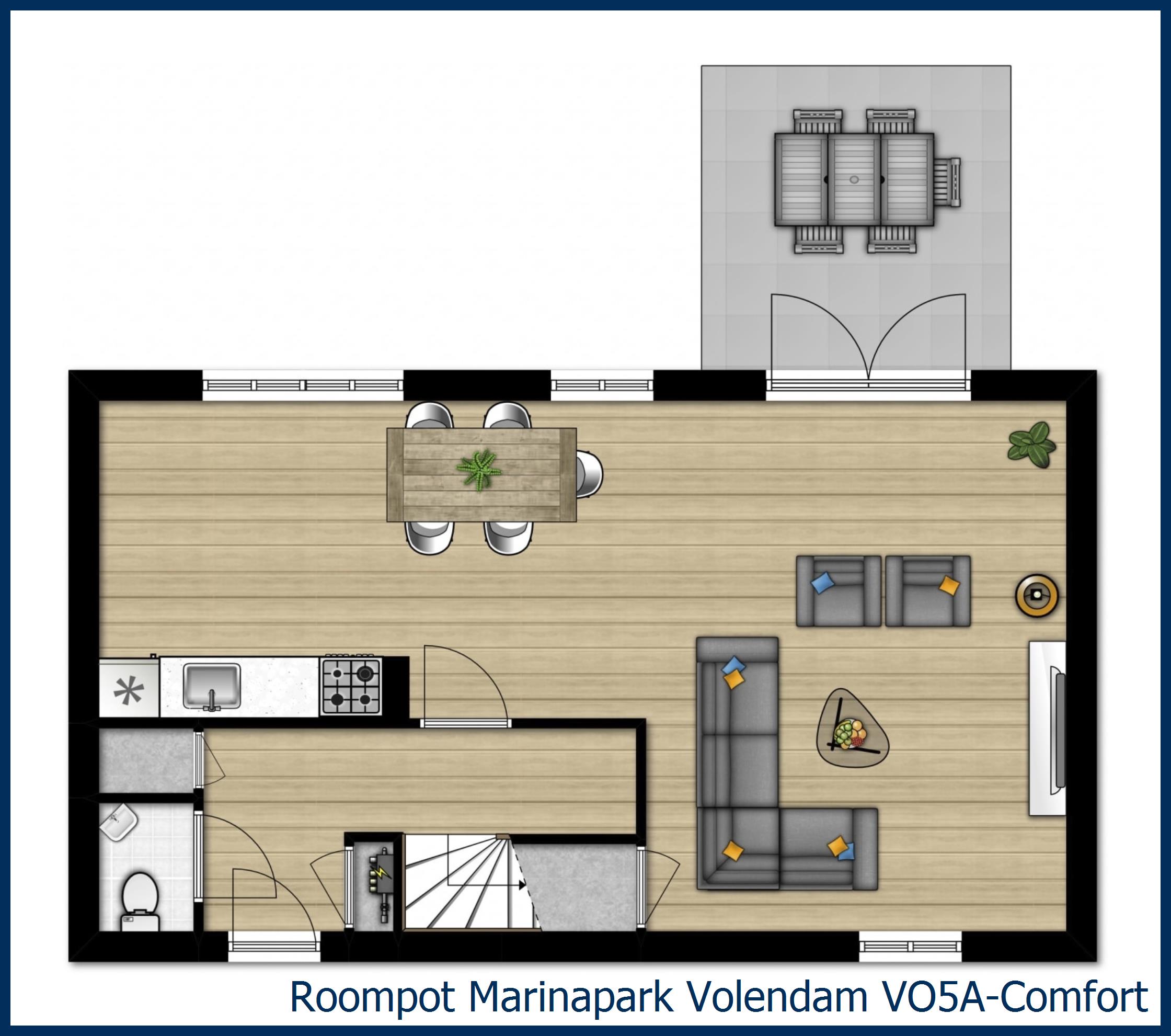 Bungalow VO5A-Comfort in Marinapark Volendam