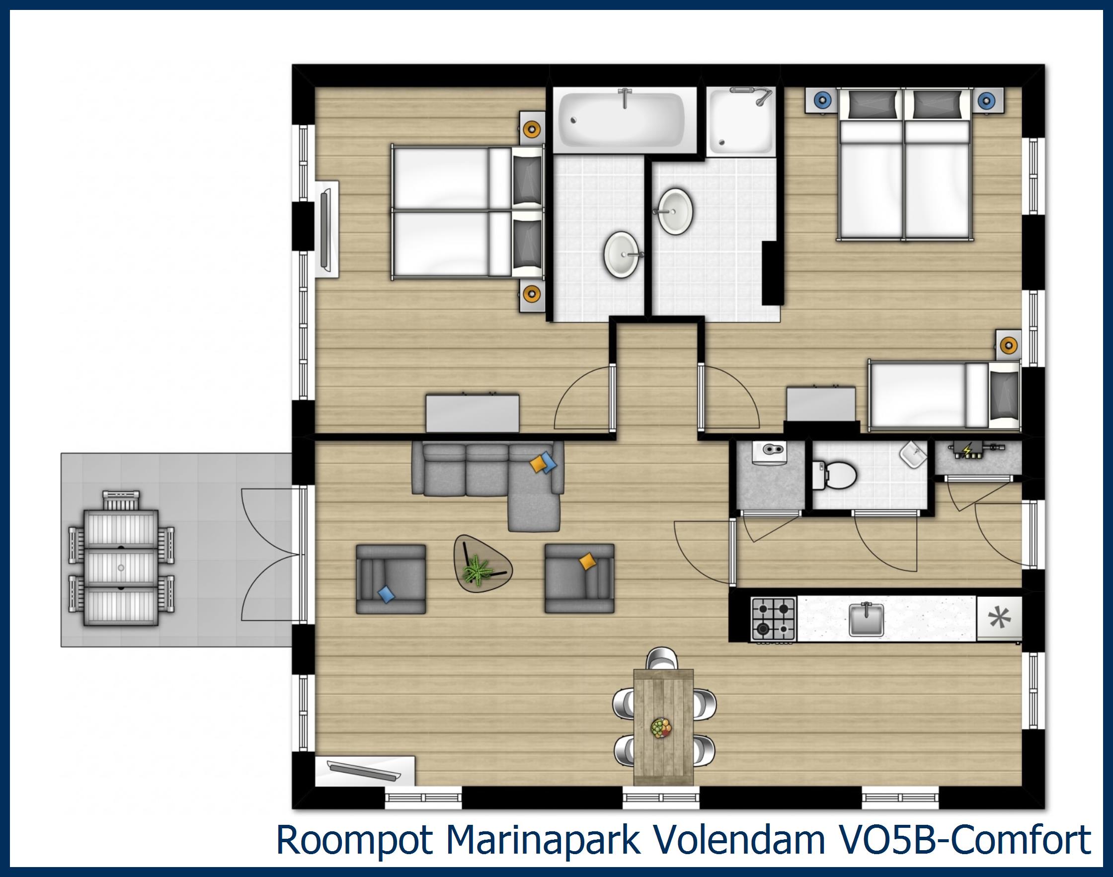 Bungalow VO5B-Comfort in Marinapark Volendam