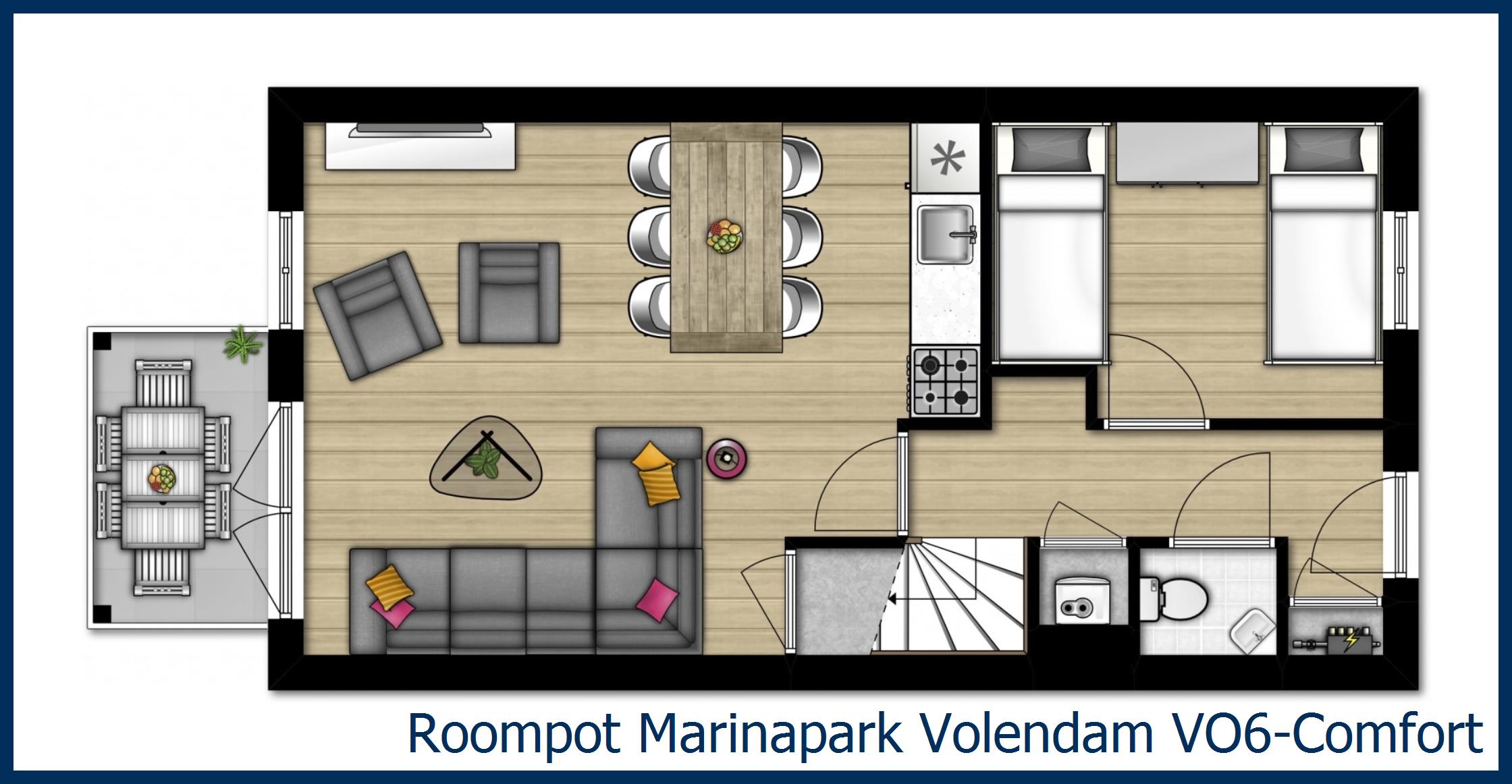 Bungalow VO6-Comfort in Marinapark Volendam