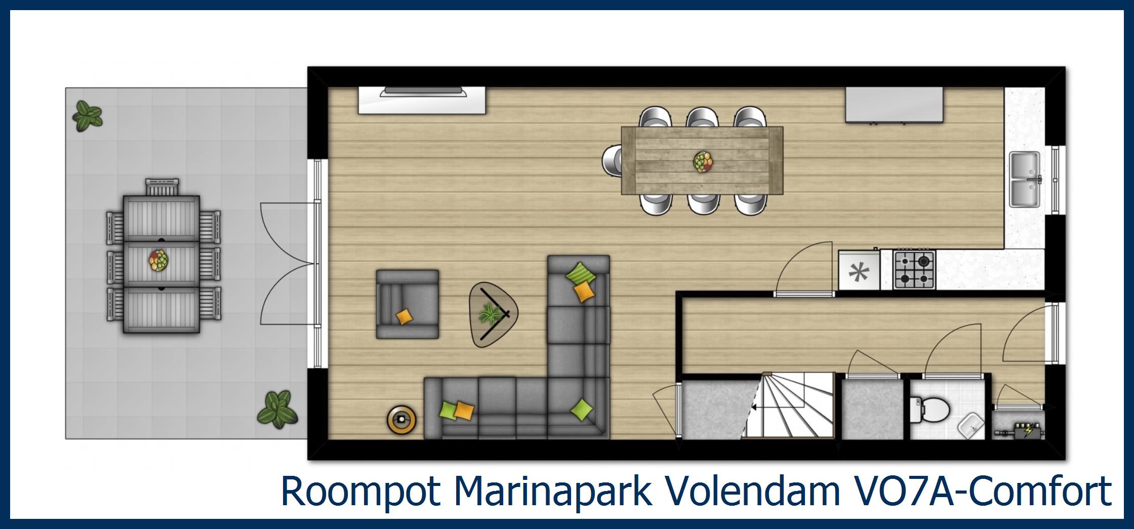 Bungalow VO7A-Comfort in Marinapark Volendam