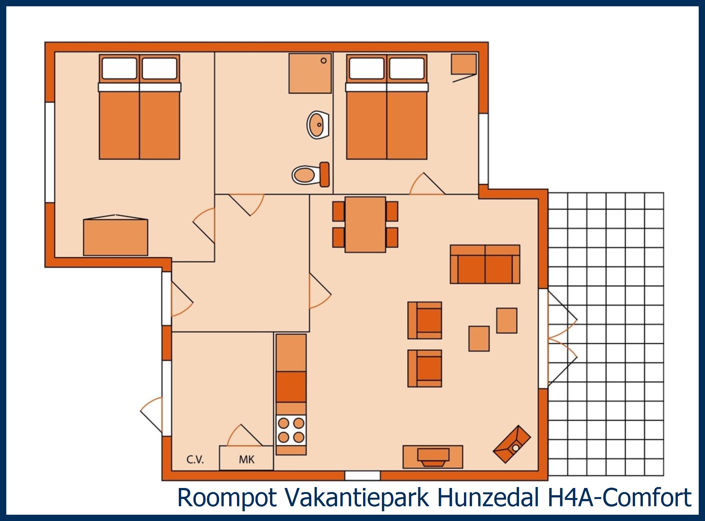 Bungalow H4A-Comfort in Hunzedal