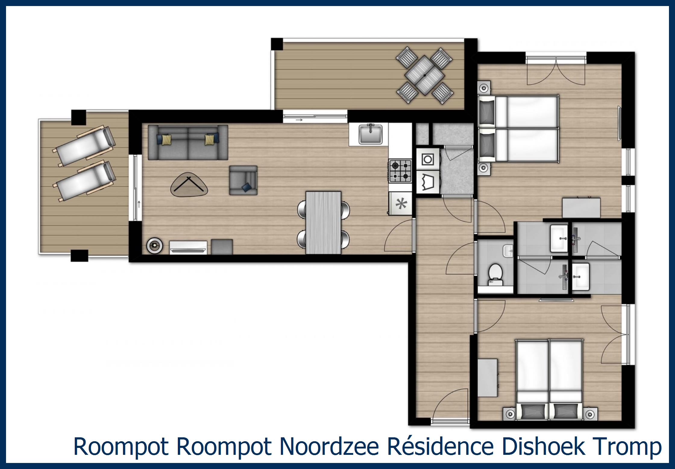 Appartement Tromp-Luxe-4 in Noordzee R&#233;sidence Dishoek