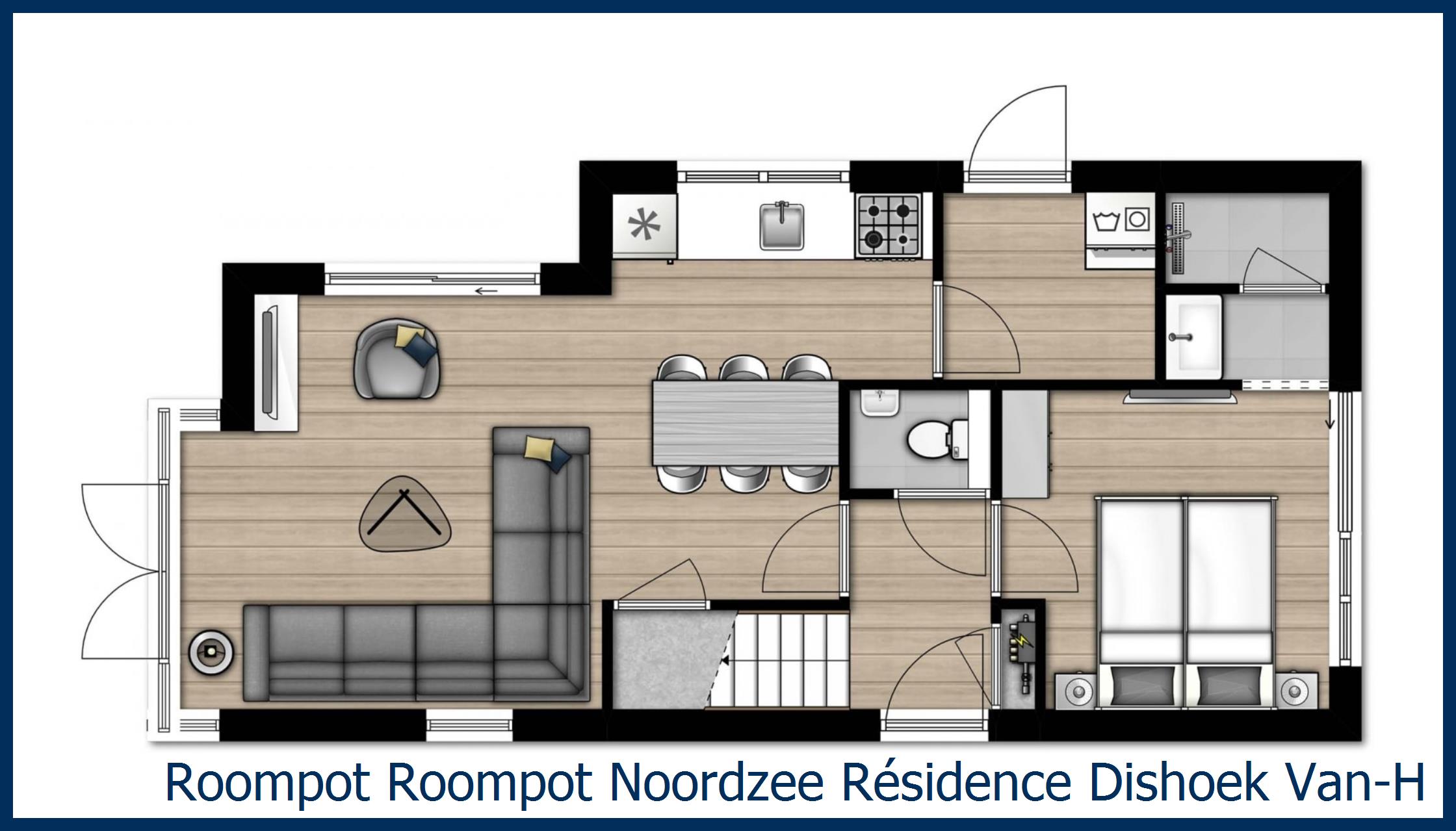 Villa Van-Heemskerck-Luxe-6 in Noordzee R&#233;sidence Dishoek