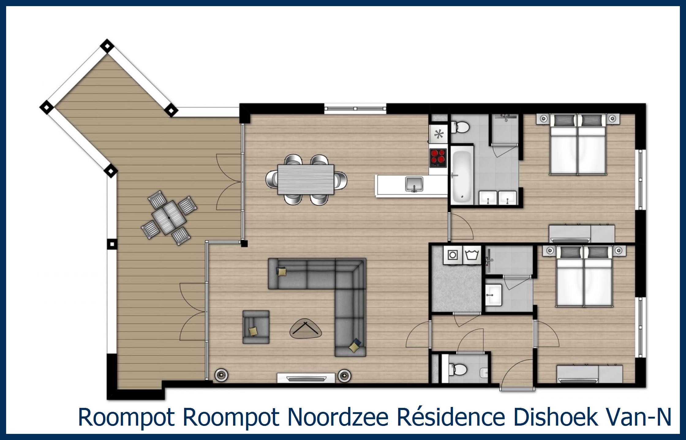 Appartement Van-Nes-Luxe-4 in Noordzee R&#233;sidence Dishoek