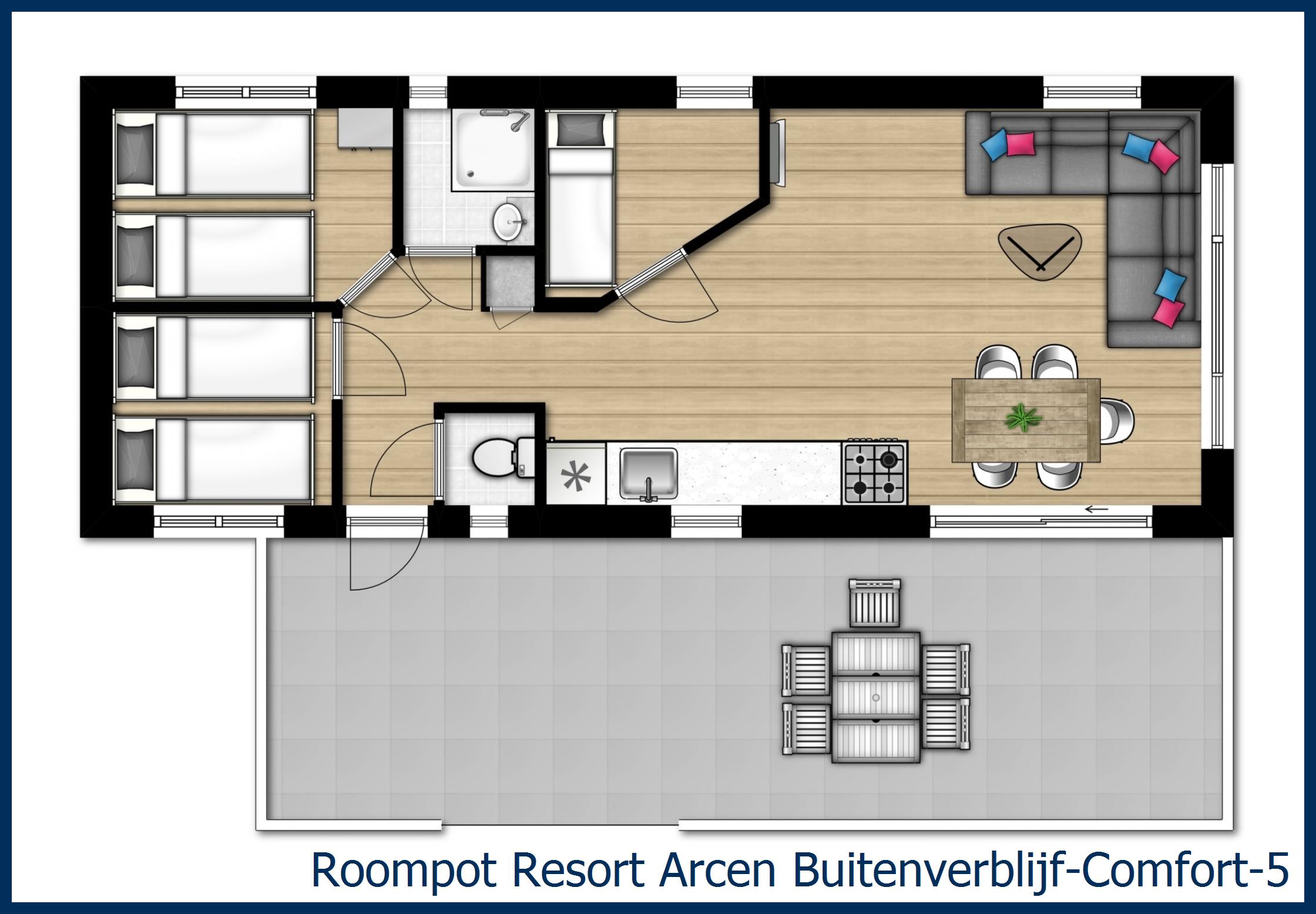 Chalet Buitenverblijf-Comfort-5 in Resort Arcen