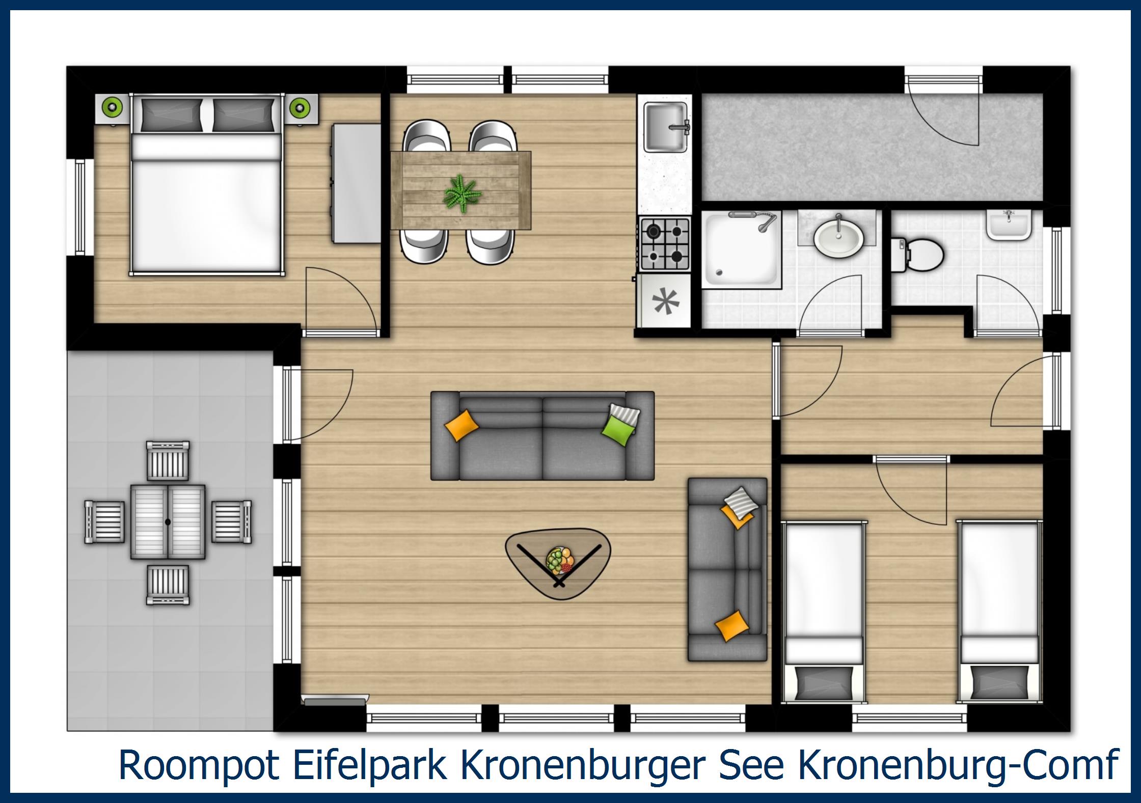 Bungalow Kronenburg-Comfort-4 in Eifelpark Kronenburger See