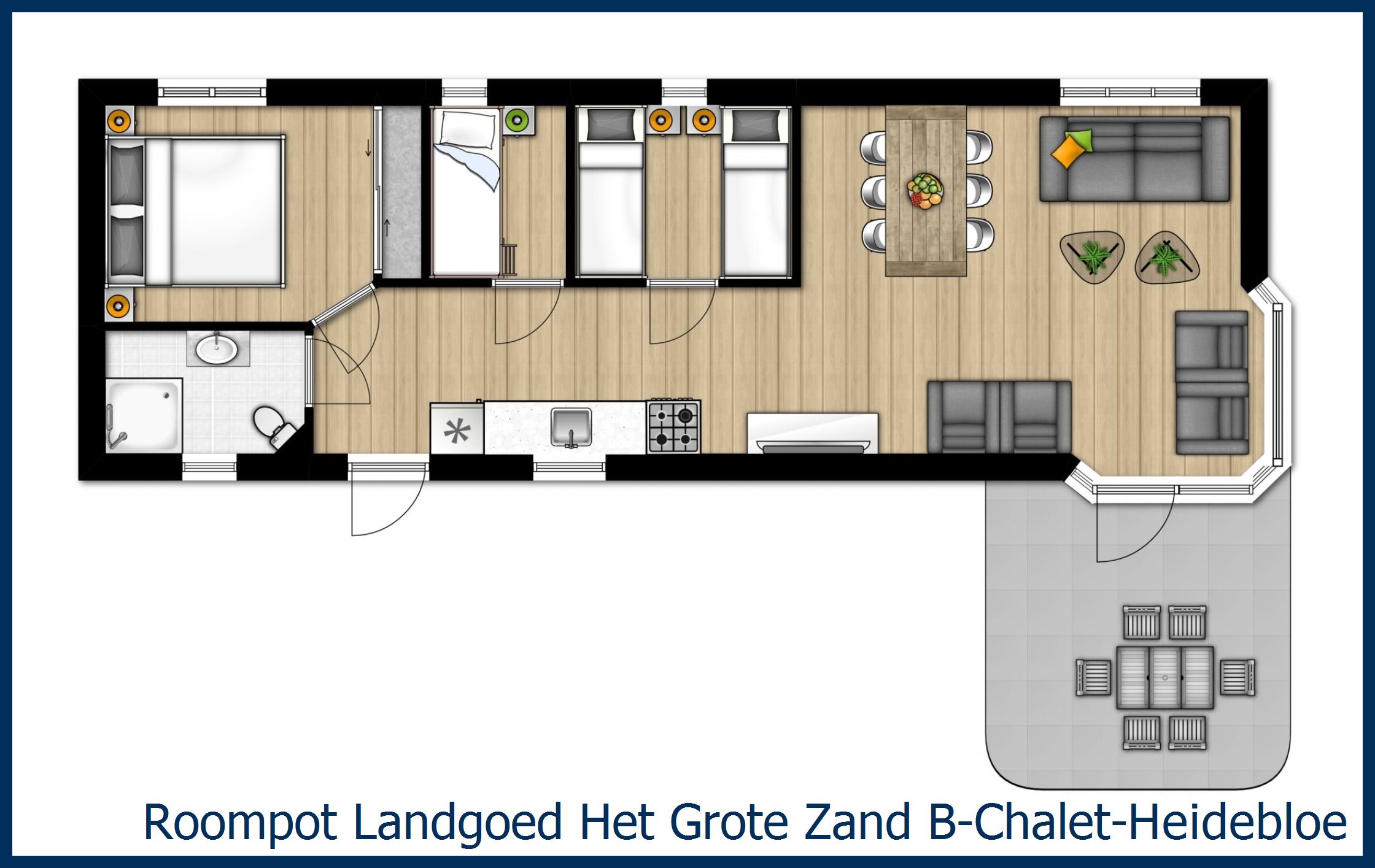 Chalet B--Heidebloem-6 in Het Grote Zand
