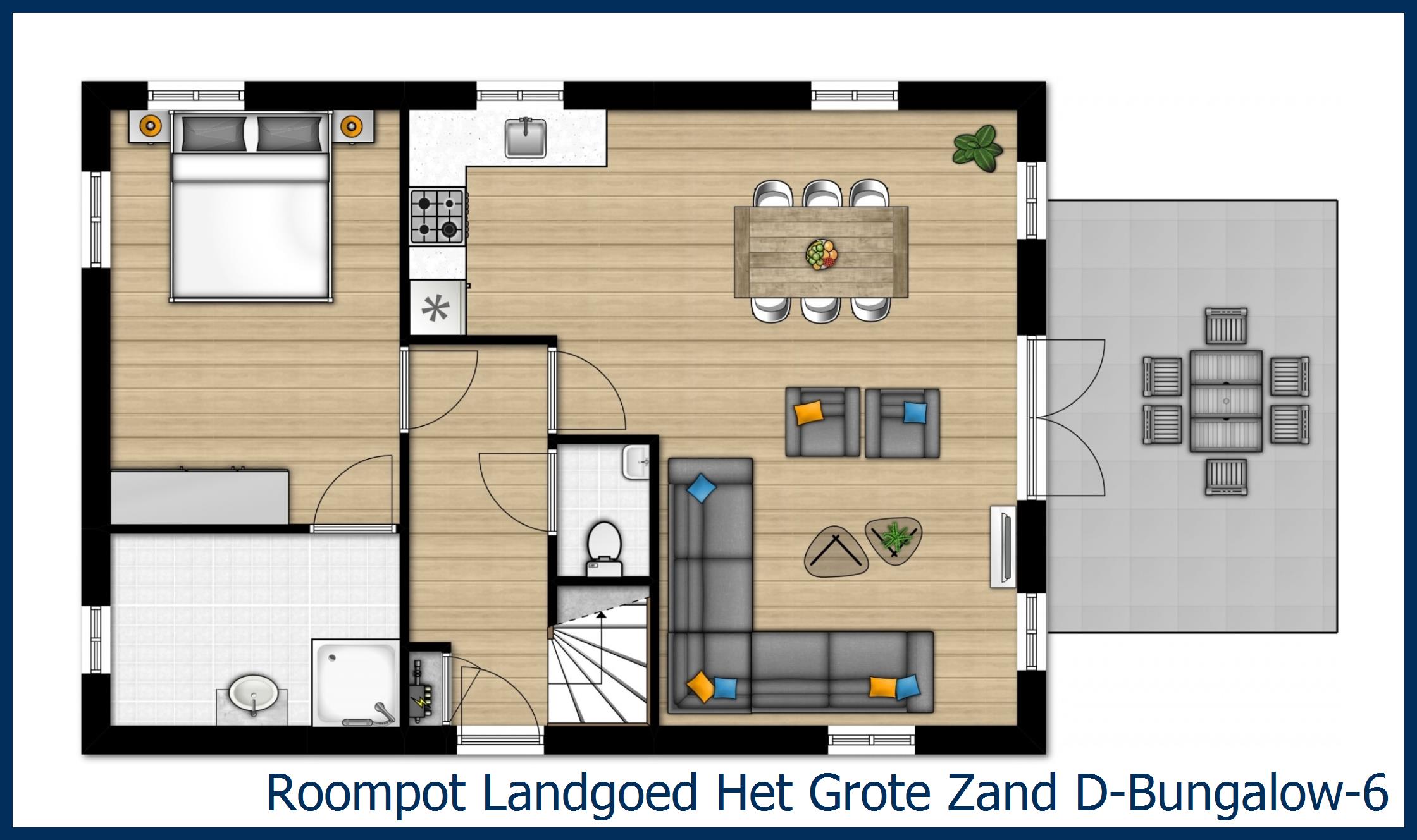 Bungalow D--6 in Het Grote Zand