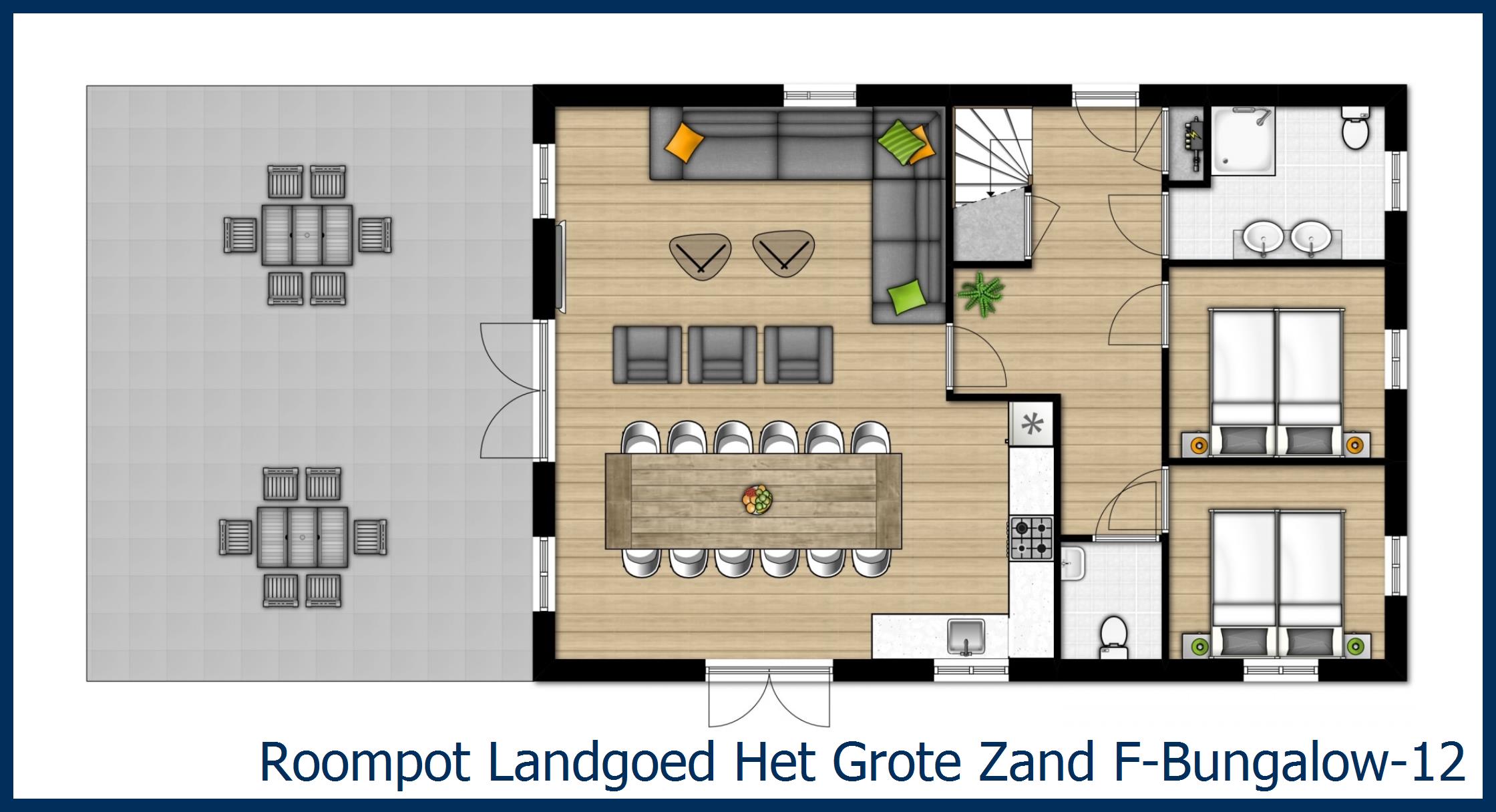 Bungalow F--12 in Het Grote Zand