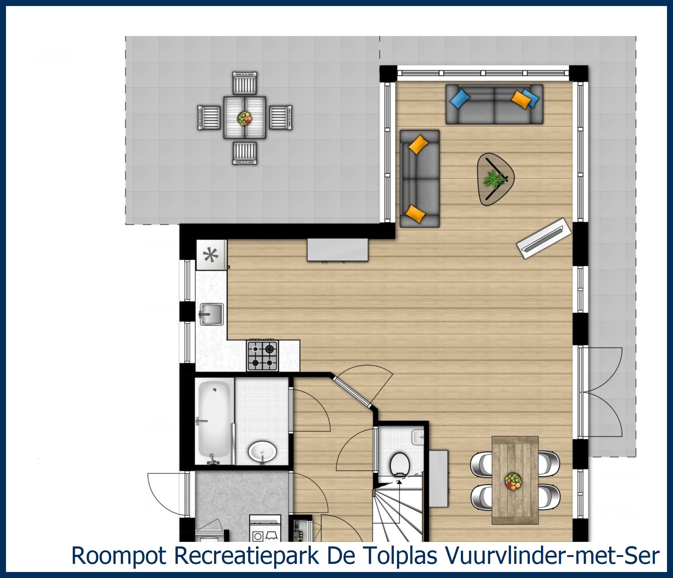 Bungalow Vuurvlinder-met-Serre-4 in De Tolplas