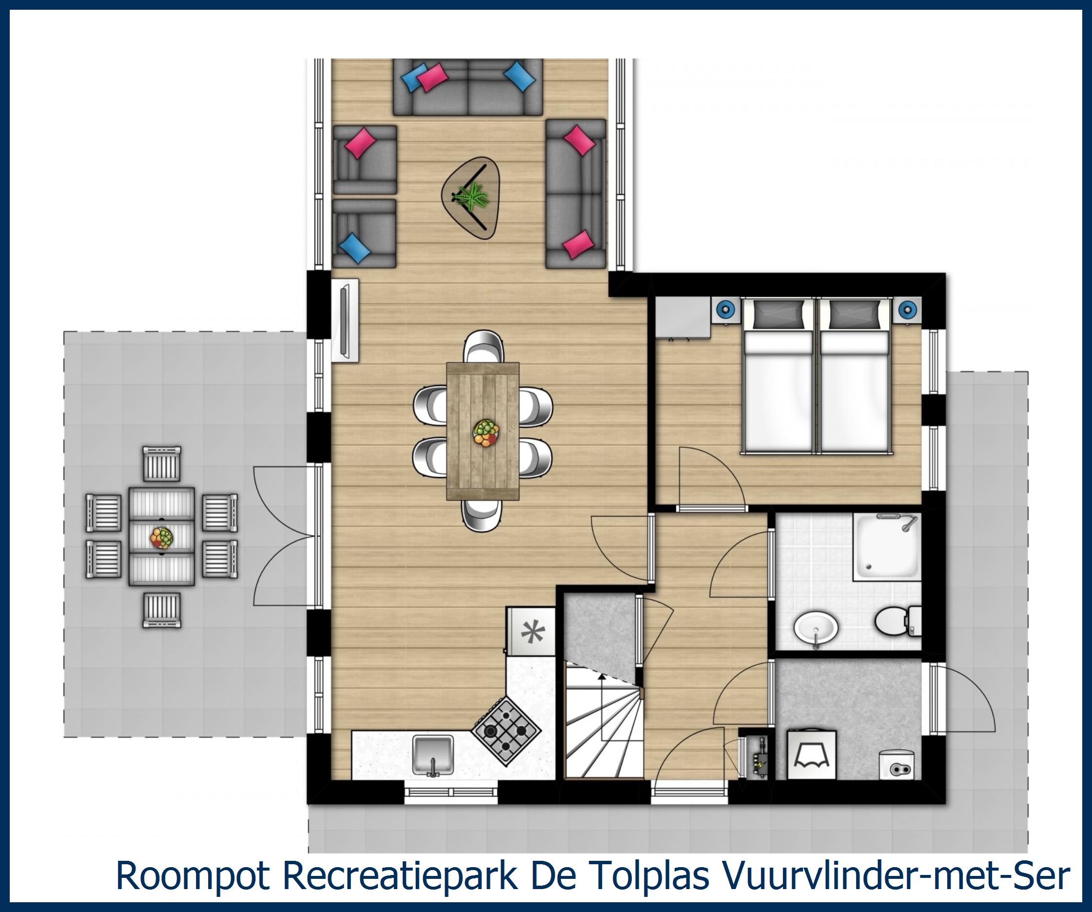 Bungalow Vuurvlinder-met-Serre-6 in De Tolplas