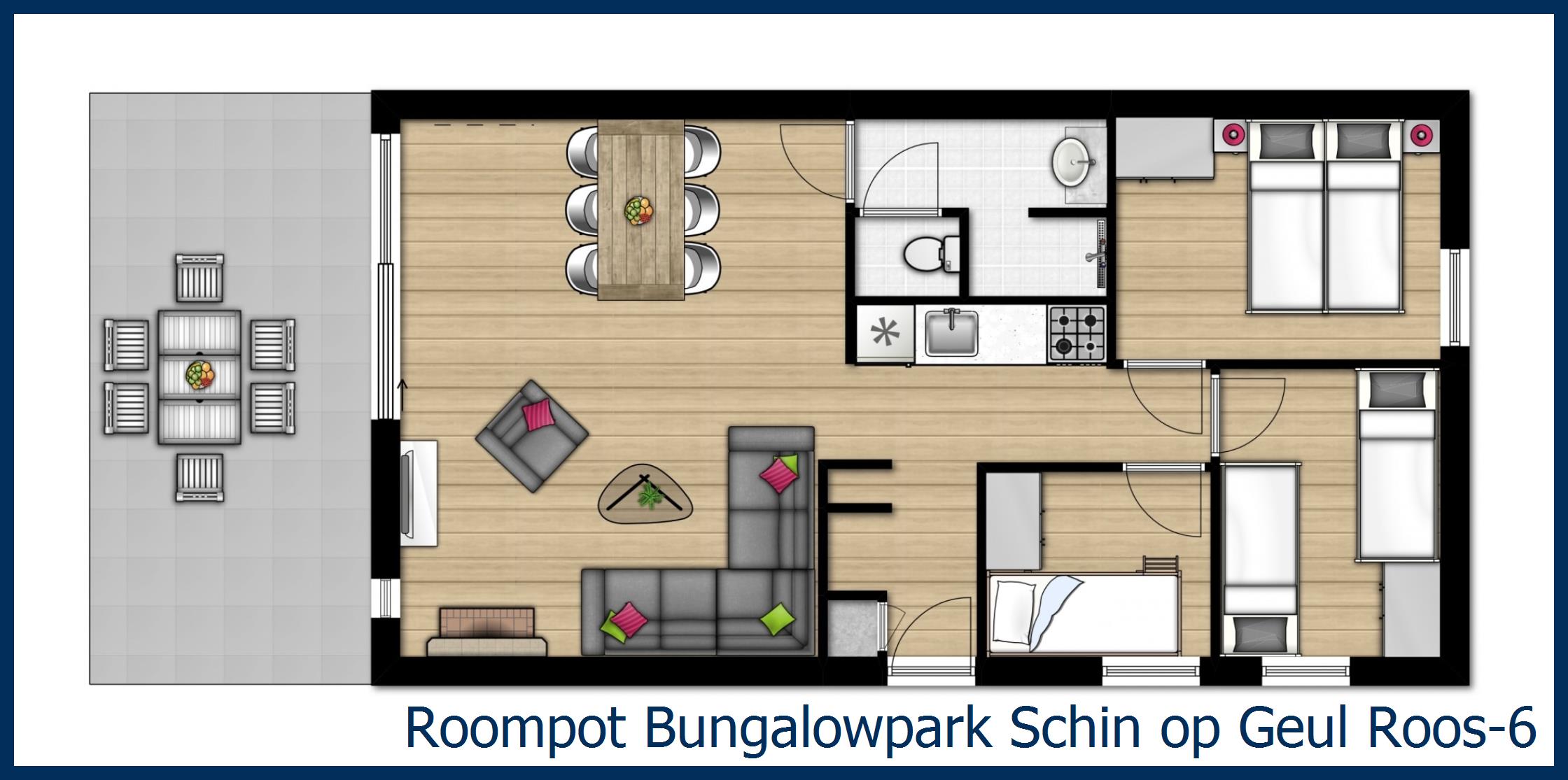 Bungalow Roos-6 in Schin op Geul