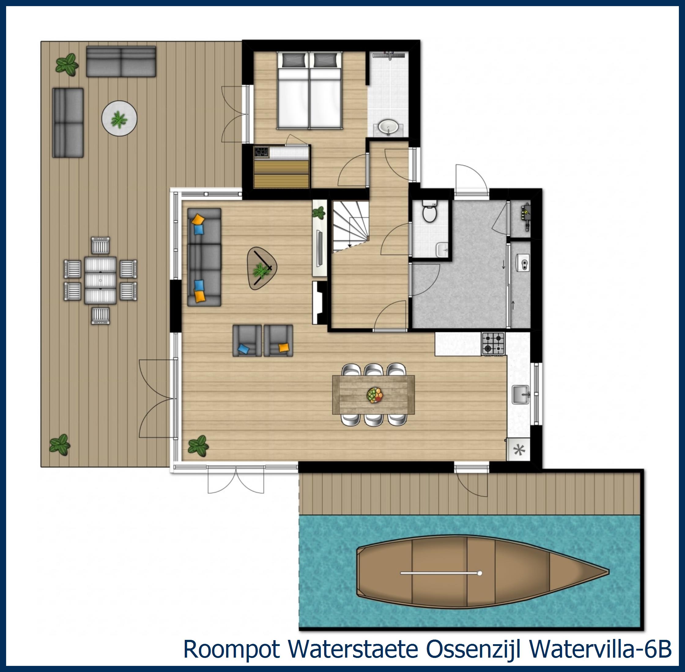 Villa Watervilla-6B in Waterstaete